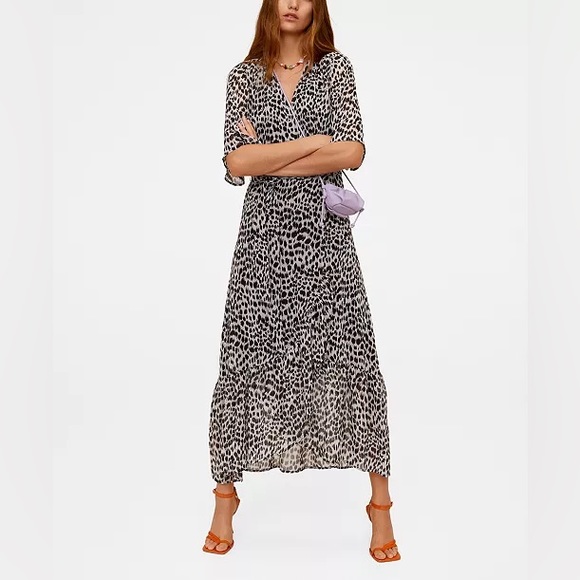 Mango Leopard Wrap Dress - Picture 1 of 2